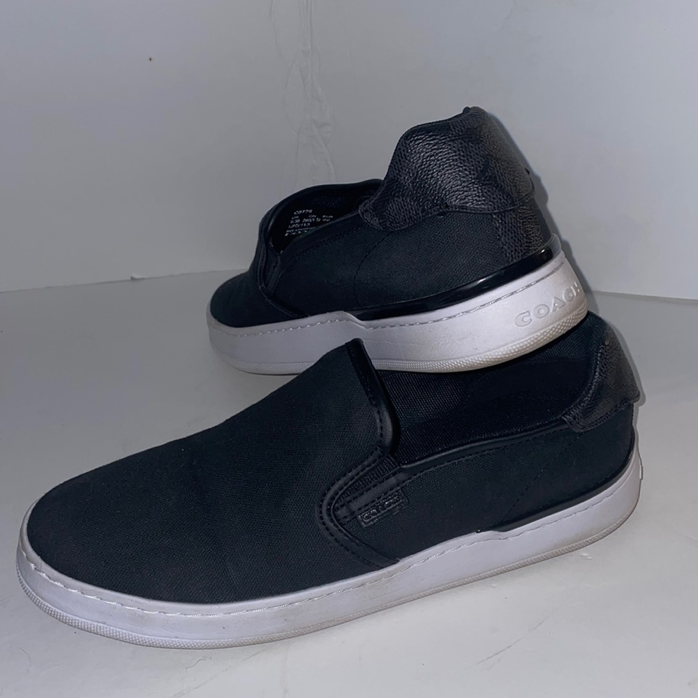 Coach slip on black shoes 9.5